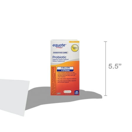 Equate Digestive Care Probiotic Capsules, 28 Count