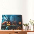 thumbnail image 4 of Daiia Spooky Halloween Print Canvas Decorative Picture – 30x40in Artistic Wall Art, Ready-to-Hang Canvas Print for Living Room（Horizontal）, 4 of 6