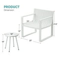 thumbnail image 6 of Werph 3 Pieces Patio Furniture Set, Outdoor Furniture Patio Table and Chairs Set, Patio Chairs Set of 2 Patio Conversation Sets,White, 6 of 7