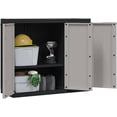 thumbnail image 4 of Lockable Outdoor Storage Cabinet, 38.2x14.6x33.5 Inches, PP Polypropylene, Adjustable Shelf for Garden Tools and Household Supplies, 4 of 9