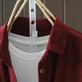 thumbnail image 4 of jtjvou Womens Corduroy Shirt Long Sleeve Oversized Button Up V Neck Blouses Tops Loose Shacket Jacket Red M, 4 of 8