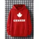 thumbnail image 2 of Sudadera con capucha para hombre, sudadera con capucha con estampado de hoja de arce de Canadá, sudadera informal con capucha para hombre con bolsillo tipo canguro para primavera y otoño, 2 of 5