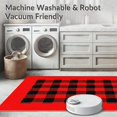 thumbnail image 5 of ODIKA 5'x7' Machine Washable Non-Slip Area Rug, Festive Buffalo Check Holiday Decorative High Traffic Rug, Red, 652195, 5 of 5