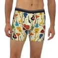 thumbnail image 2 of Xecao Different Kind Of Guitars Print Boxer Briefs for Men's Stretch Moisture-Wicking Underwear, Mid-Rise Classics breathable fabric, 2 of 7