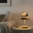 thumbnail image 5 of Table Lamp Adjustable 3 Color & 10 Brightness Levels Desk Lamp Linen Shade USB Powered for Bedrooms and Bedside Tables Light Purple and Black Floral Medium, 5 of 7