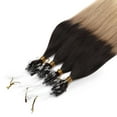 thumbnail image 3 of MY-LADY THICK Micro Loop Ring 100% Remy Human Hair Extensions Brown Invisible Nano Beads Micro Link Hairpiece 50S 1G, 3 of 10
