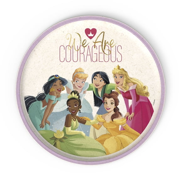 Zak Designs Disney Melamine Plate with Rim, Ultimate Princesses
