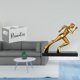 thumbnail image 2 of Soporte De Control Remoto De Madera Retro Y Figura De Corredor Moderna, Organizador De Escultura De Arte Abstracto Para Mesa, Entrada, Mesita De Noche, Decoración De Oficina, 2 of 8