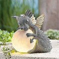thumbnail image 1 of Meditation Dragon Garden Statue-handmade Resin Statue-decorative Statue For Garden, Yard, 1 of 4