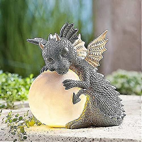 Meditation Dragon Garden Statue-handmade Resin Statue-decorative Statue For Garden, Yard