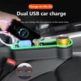 thumbnail image 3 of 7 Color Changing Led Car Seat Gap Filler Organizer,Car Seat Gap Organizer with Cup Holder,Car Gap Filler with USB Fast Charger,Car Side Seat Gap Filler with Flash Light, 3 of 5
