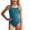 Navy, variant on Shadoumai One Piece Swimsuit for Girls Pink Gingham Ruffle Tankini for Girls Quick Dry Cute Printed Bathing Suit Tween Adjustable Straps Padded Swimwear with Cover Up Pants