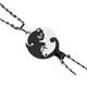 thumbnail image 1 of 1/2Pcs Black White Matching Stitching Couple Stainless Steel Pendant Necklaces, 1 of 5