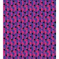 thumbnail image 3 of Geometric Duvet Cover Set, Triangles Pattern Along Vertical Stripes Modern Abstract Design, Decorative 3 Piece Bedding Set with 2 Pillow Shams, Calking Size, Hot Pink and Blue Violet, by Ambesonne, 3 of 3
