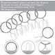 thumbnail image 2 of Curtain Rings with Hooks Rustproof Metal Drapery Rings, 2 of 4