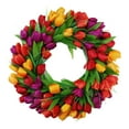thumbnail image 2 of 15 Inch Wreath Spring Wreath For Door Flowers Wreath For Front Door Window Wall Easter Party Wedding, 2 of 6