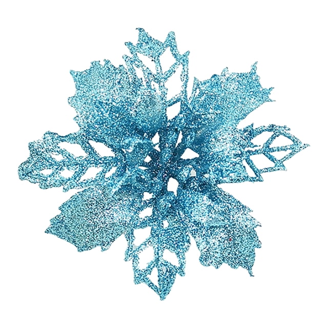 Fiudx Adornos Florales Navideños, Decoración Brillante para El Árbol, Coronas Brillantes, Adornos para Cajas de Regalo, Decoración para Interiores y Exteriores, Ambiente Festivo, Regalo Único de Temp