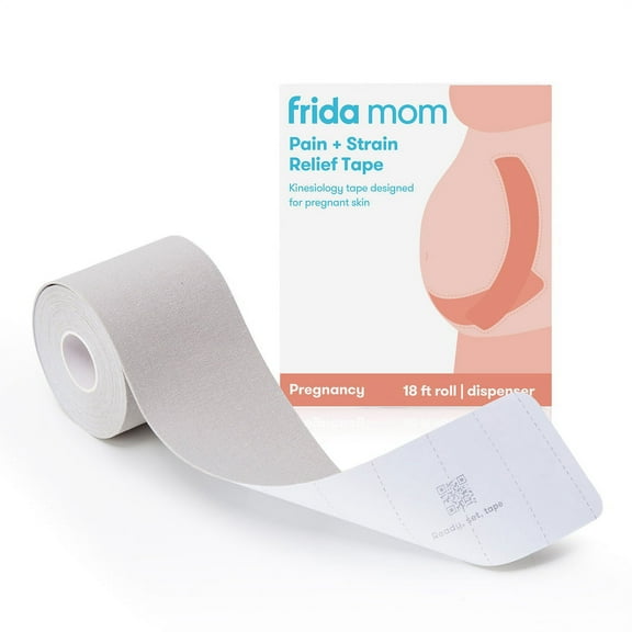 Frida Mom Pregnancy Pain and Strain Relief Tape Roll for Maternity Belly, Waterproof Pregnancy Support Belt Alternative, 18 ft