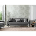 thumbnail image 4 of Ottomanson 87" Convertible Sofa Couch for Living Room, Microfiber Modern Sofa Bed with Storage, Gray, 4 of 5