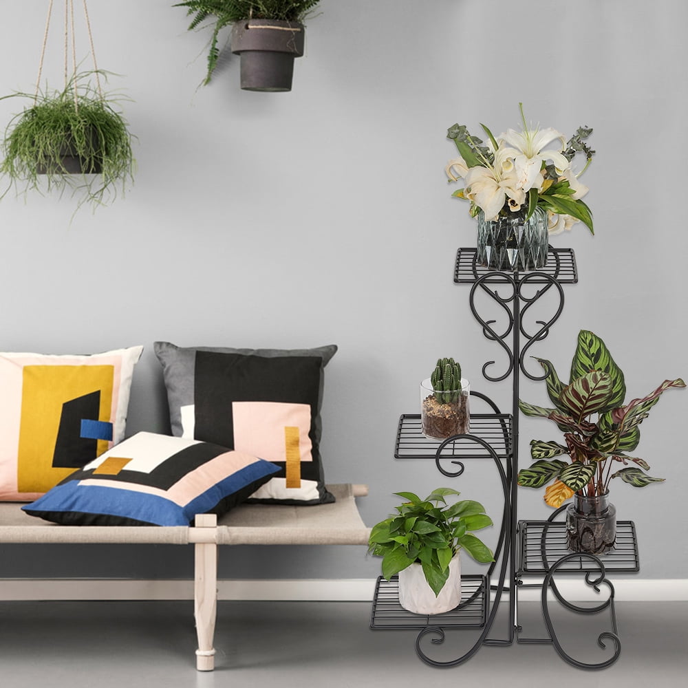 Lowestbest 4 Potted Plant Stand, Heavy Duty Potted Holder Outdoor Plant Shelves for Flower Pot, Indoor/ Outdoor Metal Rustproof Iron Garden Planting Pot Stand for House, Garden, Patio (Square) Lowestbest 4 Potted Plant Stand, Heavy Duty Potted Holder Outdoor Plant Shelves for Flower Pot, Indoor/ Outdoor Metal Rustproof Iron Garden Planting Pot Stand for House, Garden, Patio (Square)