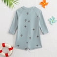 thumbnail image 6 of mgoYE Baby Boy Swimsuit 12-18 Months Long Sleeve Baby Swimsuit One Piece Toddler Swimwear Baby Girls' Boys'Rash Guard Swim Suit(Grey,18-24 Months), 6 of 8