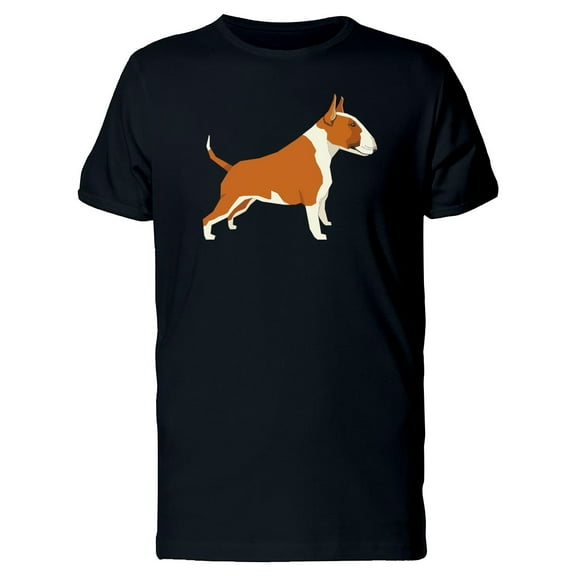 Red And White Bull Terrier Dog Tee Men's -Image by Shutterstock