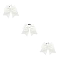 thumbnail image 1 of Qarigey Banda para el cabello grande Bowknot Elástico Adornos de goma Ajustable Snag Free Ponytail Holder Bobbles Seamless Scrunchies White Type1 NO1, 1 of 6