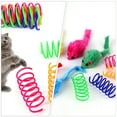 thumbnail image 3 of Juguete de ratón y gato, juguetes de peluche, espiral de resorte, gatito de peluche, 3 of 6