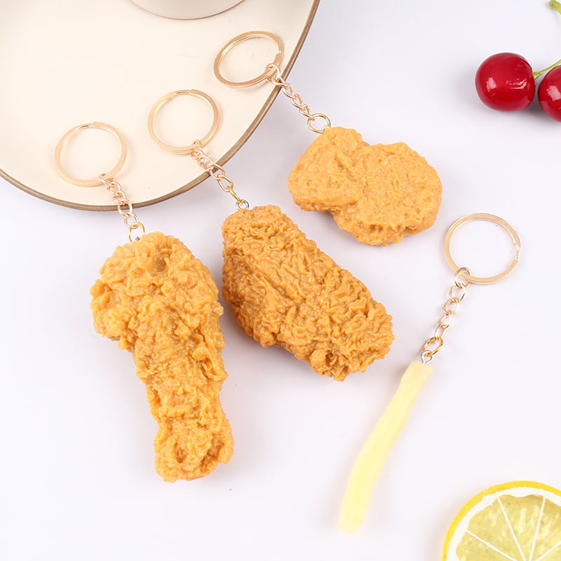 Imitation Food Keychain French Fries Chicken Nuggets Fried Chicken Food Pend ZC 