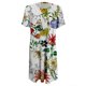 thumbnail image 3 of WILLBEST Vestidos de Mujer Vestido Informal de Manga Corta con Cuello Redondo y Estampado Floral para Mujer, Vestido Largo con Bolsillos y Encaje Dividido Grande​​, 3 of 3