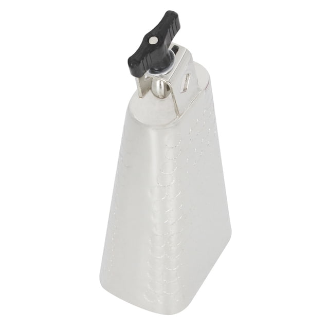 Graflsoa 6-Inch Electroplated Steel Alloy Cowbell with Dotting Finish, Silver Percussion Instrument for Clear, Resonant Sound