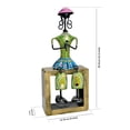 thumbnail image 5 of Wrought Iron Musician Set, Tribal Folk Art Figurines, Indian Dhokra Inspired Home Decor, Musical Statues for Shelf, Handmade Metal Art Gift, 5 of 6