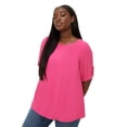 thumbnail image 1 of Dorothy Perkins - Blusa Manga Enrollada para Mujer (Rosa), 1 of 3