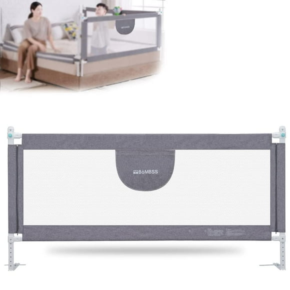 MBQMBSS Extra Tall Bed Rails for Toddlers, 73" Baby Bed Guard for Twin/Full/Queen/King Size Bed, Safety Rail with Breathable Fabric - Pack of 1