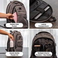 thumbnail image 3 of Mochila de viaje para portátil Carrywell con puerto USB antirrobo de 15,6 pulgadas, 3 of 9