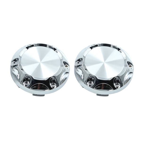 Cubierta DeTapa De Eje Central De Neumático para Coche 2 Pcs Plata 68mm De Diámetro 6 Clips