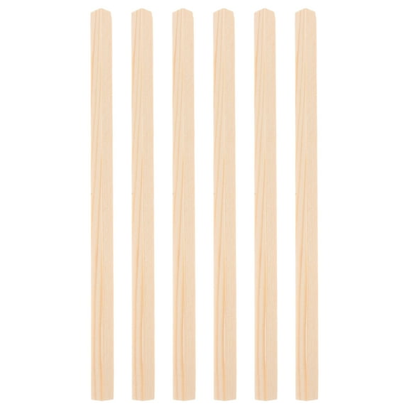 Hemobllo Khaki Wooden Trim for Window Decor Stylish Pine Easy Install 6Pcs