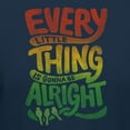 thumbnail image 2 of Teelocity Men's Navy Every Little Thing Is Gonna Be Alright Relaxed Fit Short Sleeve Graphic T-Shirt, 2 of 3