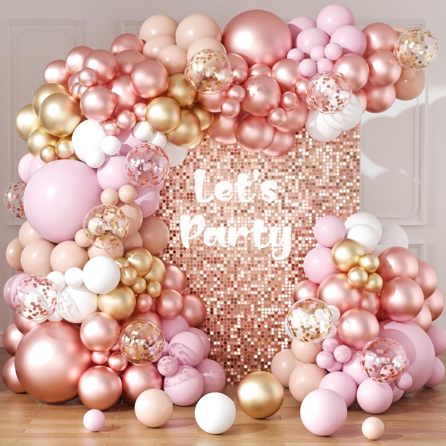 Red White and Blue Balloons Garland Arch Kit 164pcs Balloons Different Sizes 5 10 12 18inch with Confetti Balloons for Labor Day 4th of July Baseball Birthday Party Decorations