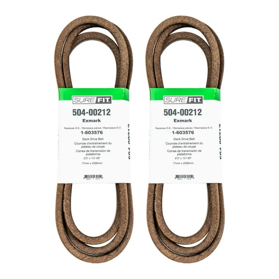 SureFit Deck Drive Belt 1-603576 52"60" Exmark Turf Ranger Tracer Hydro 2PK