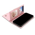 thumbnail image 3 of Allytech Flip Wallet Case for iPhone 15 Plus, Zipper Pocket Card Slots Kickstand Case with Shoulder Strap & Wrist Strap, Premium PU Leather Magnetic Clasp Shockproof Anti-Drop Case - Rosegold, 3 of 11