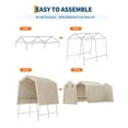 thumbnail image 7 of 7x10 FT Outdoor Storage Sheds,Portable Bike Tent Waterproof,Garage Shelters with 2 Roll-Up Zipper Doors & Vents,Waterproof PE Tarp,UV-Resistant Carport for Motorcycle,Firewood,Tools, 7 of 7