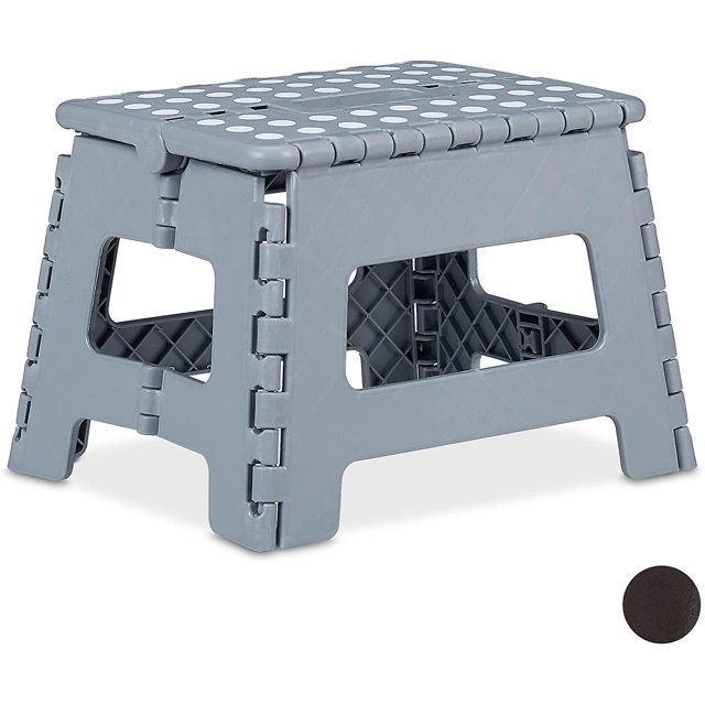 Taburete Plegable Taburete De Viaje Portátil Grande Taburete De Baño Para Niños, Hasta 120 Kg, Plástico, 22,5 Cm, Colores A Elegir