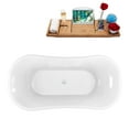 thumbnail image 2 of 68" Streamline N103WH-WH Clawfoot Tub and Tray With External Drain, 2 of 7