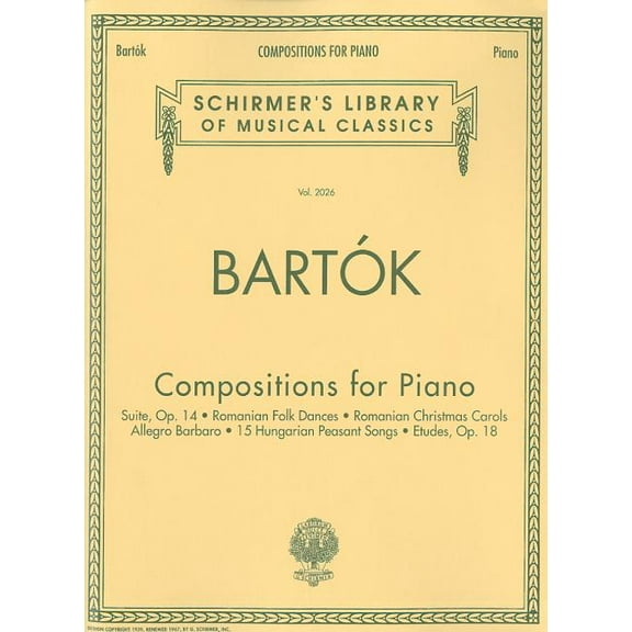 Compositions for Piano: Schirmer Library of Classics Volume 2026 Piano Solo, (Paperback)