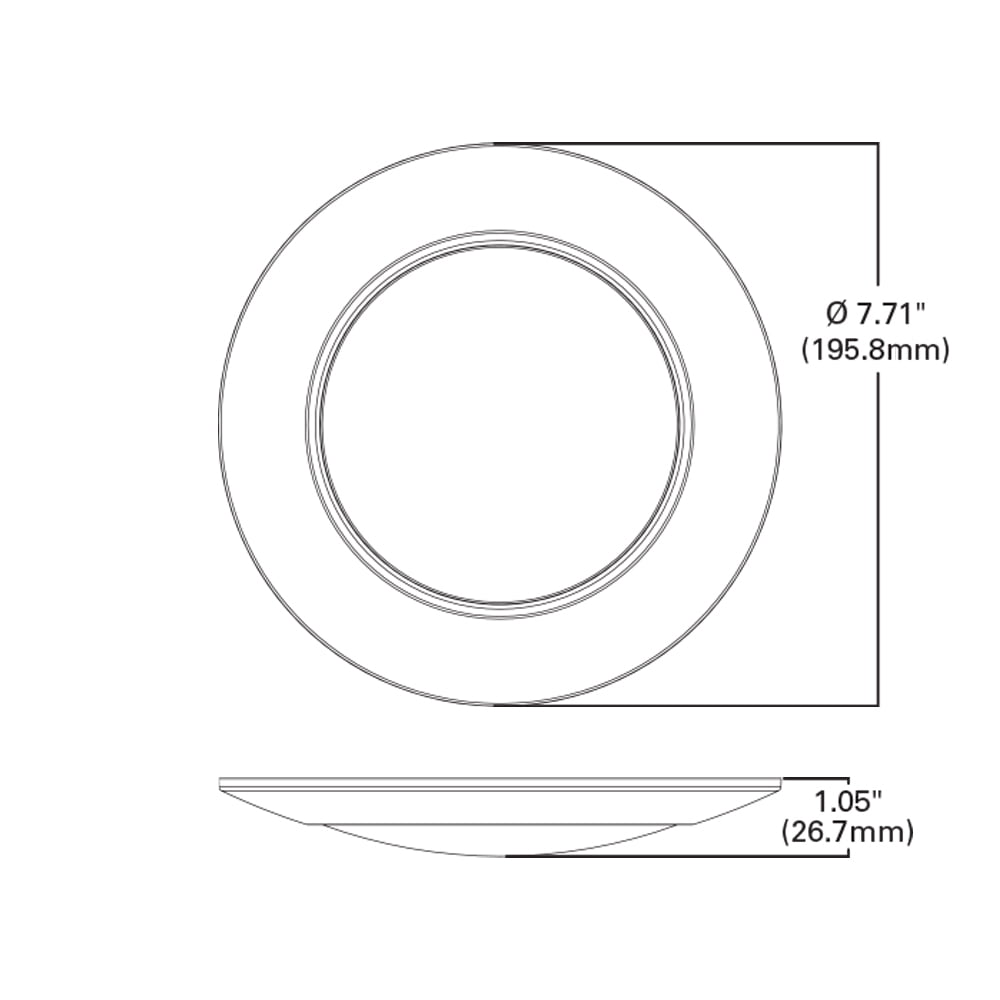 HALO HLC 6 Inch 3000K Integrated LED Recessed Light Trim 6