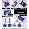 thumbnail image 2 of yeacher 8-Piece Navy Blue Travel Packing Organizer Set with Mesh Bags for Luggage, Waterproof & Durable, 2 of 6