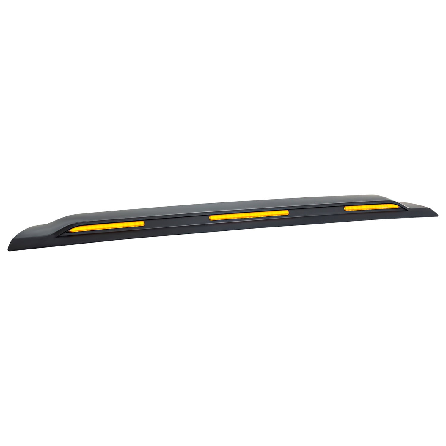 AMERICAN MODIFIED Front Hood Deflector Protector Stone Guard W/LED Amber Lights For 2021-2025 Ford Bronco 2 & 4 Door