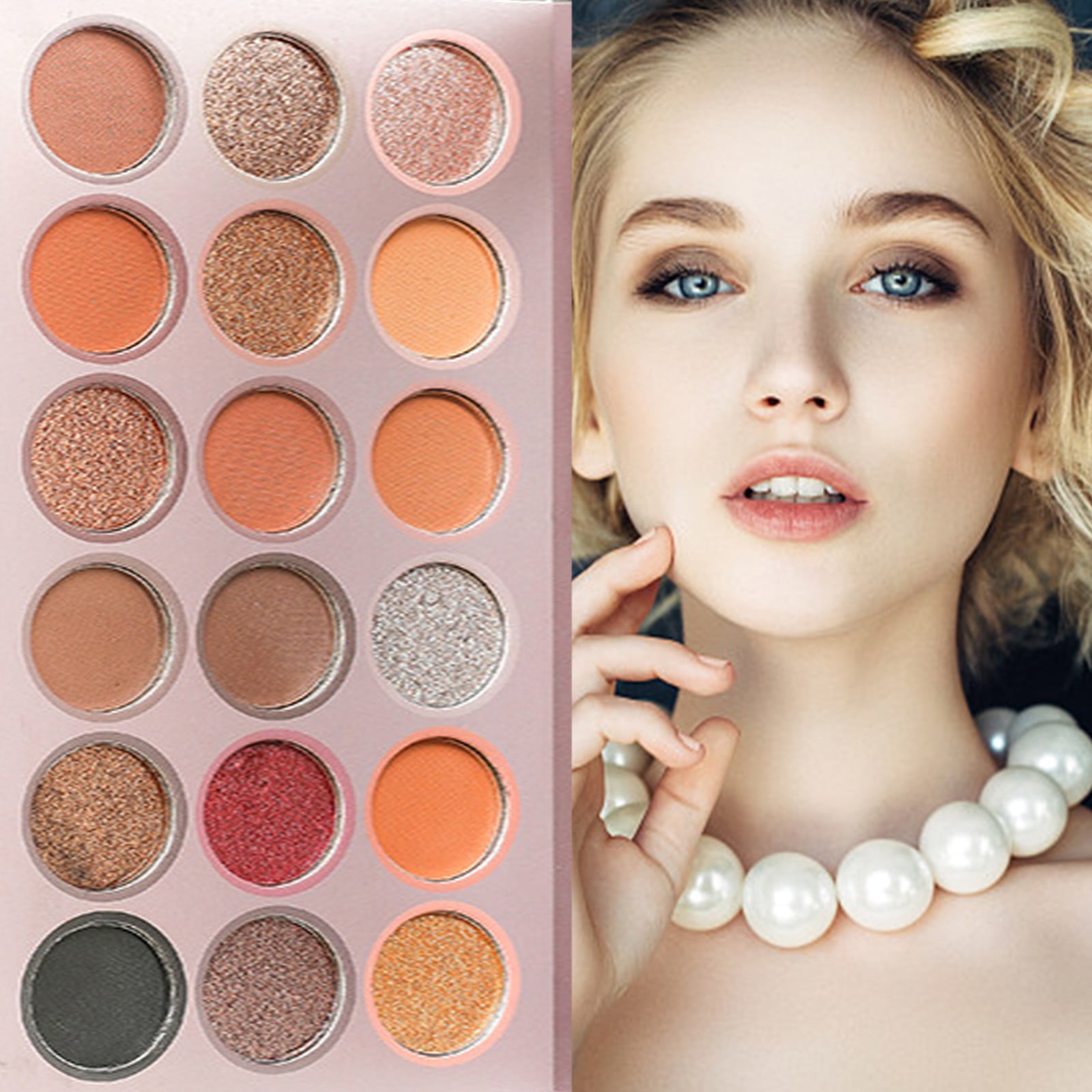 Sunhillsgrace Makeup Set Mini Eyeshadow 18 Colors Pearlescent All