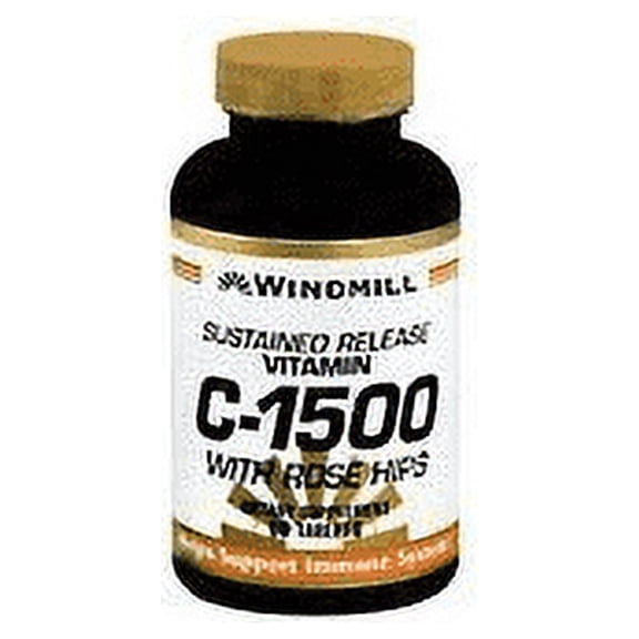 Windmill Natural Vitamin C-1500 W/Rose Hips Helps Fight Cell-Damaging, 80Ct